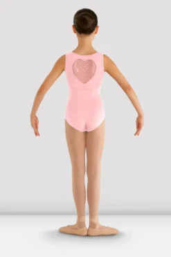 Girls Miame Heart Mesh Leotard