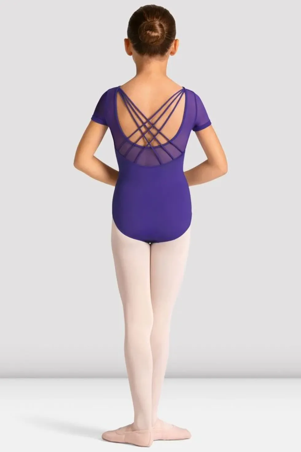 Girls Mirella Celestia Short Sleeve Printed Leotard