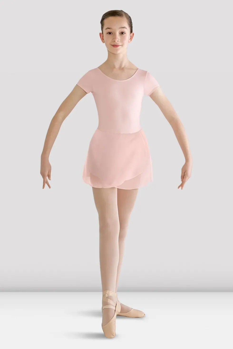 Girls Prisha Short Sleeve Skirted Leotard