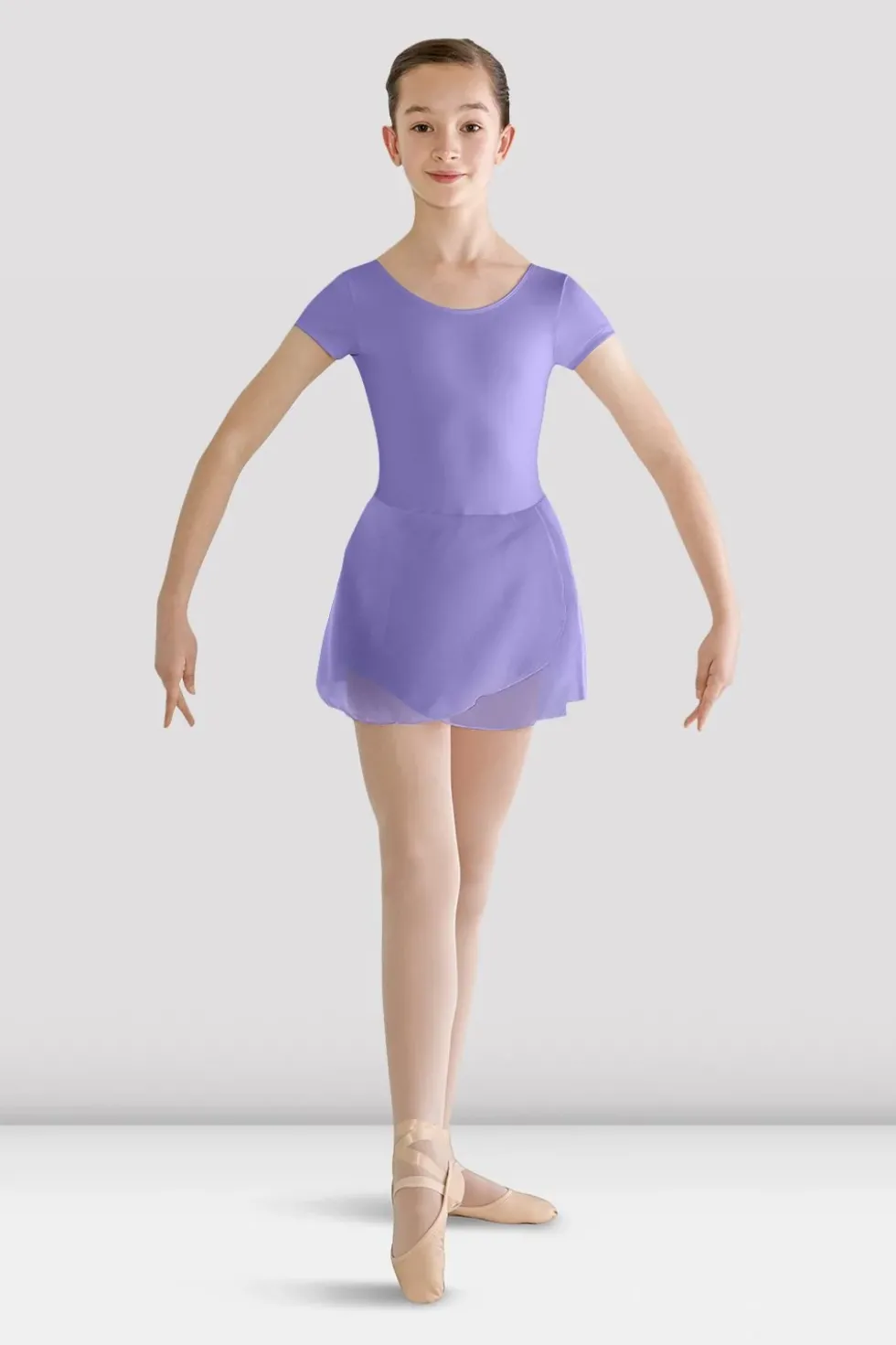 Girls Prisha Short Sleeve Skirted Leotard