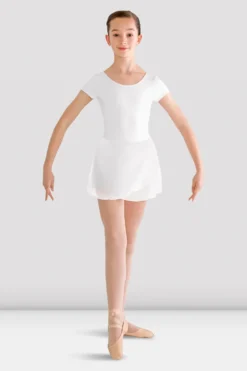 Girls Prisha Short Sleeve Skirted Leotard